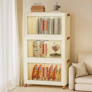 3 Packs Plastic Storage Cabinet with Doors Closet Organizers and Storage Drawers - Picture 1 of 22