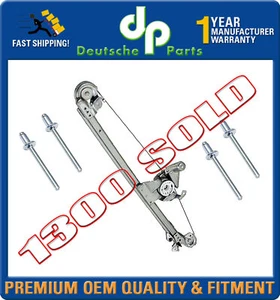 MERCEDES W210 E320 E430 E55 REAR LEFT WINDOW REGULATOR + 4 PIECES RIVET PIN SET - Picture 1 of 3