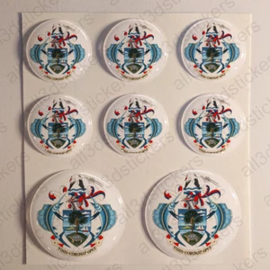 Pegatinas Seychelles Abrigo de Brazos Gel Cúpula Resina 3D Seychelles Vinilo Pegatina Coche - Imagen 1 de 1