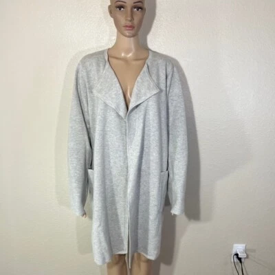 Blazer Suéter Sin Cuello Tejido Frente Abierto Gris J.Crew Juliette XL Nuevo con Etiquetas Foto 1 de 4