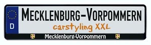 Design Kennzeichenrahmen Bundesland Mecklenburg-Vorpommern 1 Stück  Auto Nummern - Bild 1 von 1