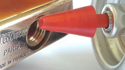 ST DuPont Lighter's Gas Refill adapter Line 1 Large Models Red Cap Works New - Immagine 1 di 4
