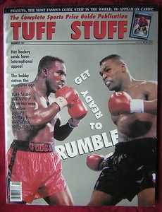 Nov. 1991 TUFF STUFF Sports Card Magazine with Holyfield/Tyson Cover - Foreman - Picture 1 of 3