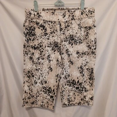 Pantalones Cortos Nine West Heidi Pull On Bermudas Skimmer Mujer Talla 8 Negro Crema Foto 1 de 4