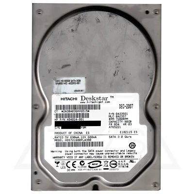 Hitachi HDS721680PLA380 80GB 7200RPM SATA 3.0 Gb/s 3.5 Inch Desktop Hard Drive - Image 1 of 4