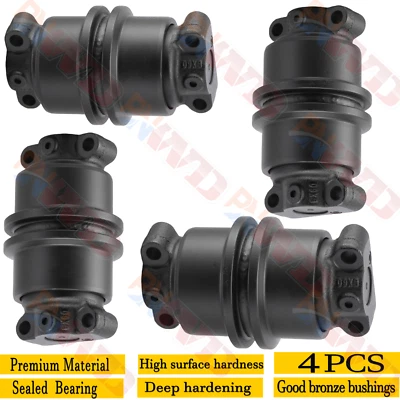 4x Bottom Rollers Track Rollers For Kubota KX080-3 KX080-4 Excavator - Image 1 of 4