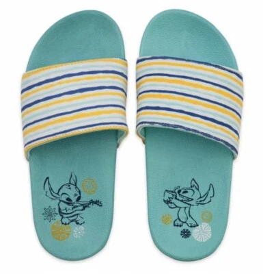 Disney Stitch Slides Sandals for Kids  -   DISNEY STORE  - Original Size 11/12 - Image 1 of 3