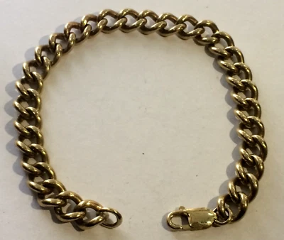 9CT GOLD HEAVY SOLID LINKS CURB BRACELET, (9.1/4. INCHES LONG)  43.06 GRAMS. LOT - Image 1 of 4