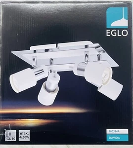 Eglo Davida 10.54 in. 4-Light Chrome Semi-Flush Mount Sealed - Picture 1 of 15