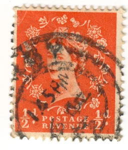 Great Britain - 1952 -1954 Queen Elizabeth II - ½ d reddish orange - Picture 1 of 1