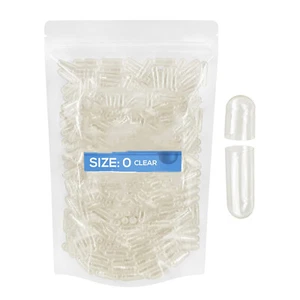 Size 0 Empty Capsules-1000 Count Clear Empty Vegan Capsules Vegetarian Separated - Picture 1 of 12