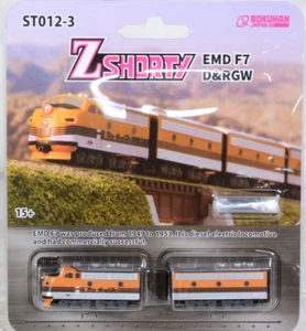 Rokuhan ST012-3 Z Shorty - EMD F7 D&RGW - Z - Picture 1 of 3