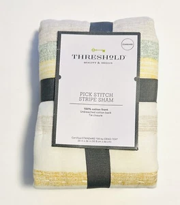 Threshold Pick Stitch Quilt Standard Pillow Sham - NEW - Picture 1 of 2
