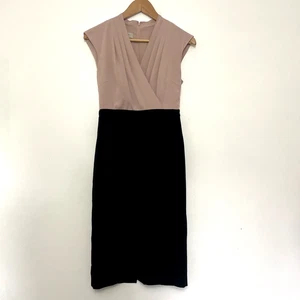 Hobbs Pink & Black Smart Occasion Dress Size UK 8 Chic Hobbs dress in pink and - Picture 1 of 9