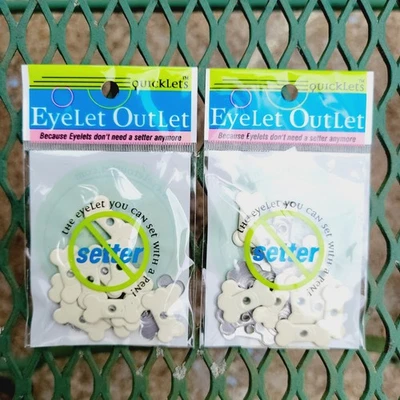 Lote 2 Huesos de Perro Ojales Quicklet 20/pk, No Necesita Setter Álbum de Recortes Ojales Salida Foto 1 de 4