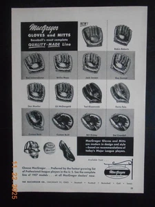 1957 MacGregor Baseballhandschuh Ted Kluszewski Willie Mays Fain Dickey Roberts AD - Bild 1 von 3