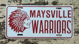 Vintage Maysville Warriors Oklahoma High School Booster Front license Plate - Picture 1 of 2