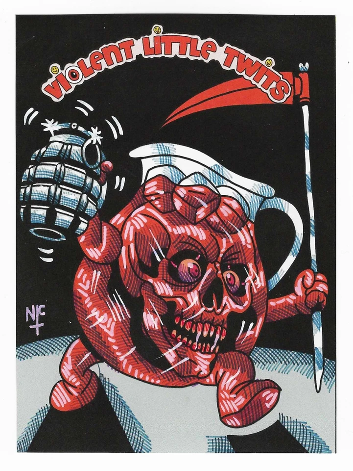   Oversized Sketch Card In Inks  Violent Little Twits Range , Kool-Aid man - Image 1 of 1