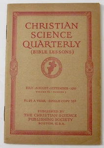August-Sept 1950 CHRISTLICHE WISSENSCHAFT VIERTELJÄHRLICH Bibelstundenheft Vintage - Bild 1 von 8
