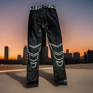 Nike Pro Men Compression Tights Size Medium Black Logo New - Picture 1 of 10