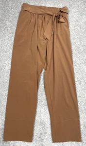 Pantaloni Aday Easy Days Pull On Marrone Marrone Capsula Cintura Cravatta Vita Piccola Crop - Foto 1 di 9