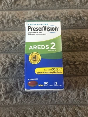 Bausch Lomb 90ct. PreserVision Areds 2 Eye Vitamin and Mineral Soft Gels 12/2025 - Image 1 of 3