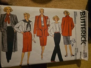 Coat Skirt Pants Blouse 8-10-12 Butterick 3348 Sewing Pattern Today's Wardrobe - Picture 1 of 5