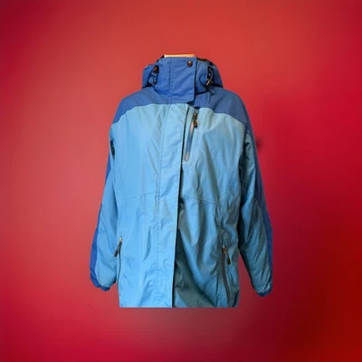 L.L. Bean Women's Blue  Winter coat Size MEDIUM Nylon Hooded Jacket  Id #290711 - Image 1 of 4