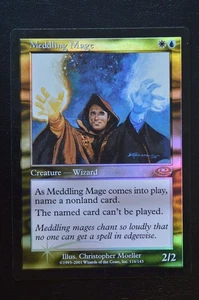 Magic The Gathering MTG MEDDLING MAGE FOIL Planeshift LP Lightly Played - Picture 1 of 2