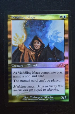 Magic The Gathering MTG MEDDLING MAGE FOIL Planeshift LP Lightly Played - Image 1 of 2