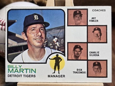 1973 Topps - Billy Martin, Dick Tracewski, Charlie Silvera #323 - Image 1 of 2