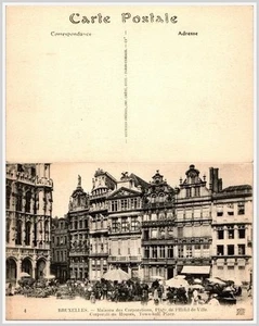 J. Neurdein Postcard: Grand Place Brussels Town Hall & Guilds Pre-1907 - Picture 1 of 1