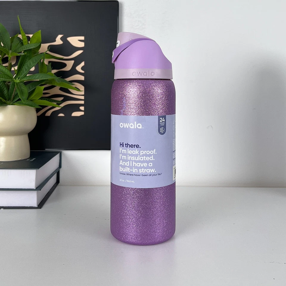 OWALA 32oz stainle steel cup - Insulated water bottle with straw double wall. - Image 1 of 4