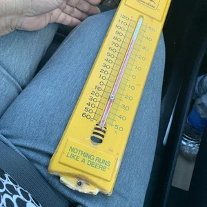 NICE JOHN DEERE ADVERTISING THERMOMETER - Picture 1 of 10