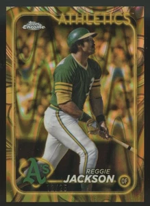 2024 Topps Cromo Dorato Reggie Jackson Oro Raywave Rifrattore /25 #64 - Foto 1 di 2