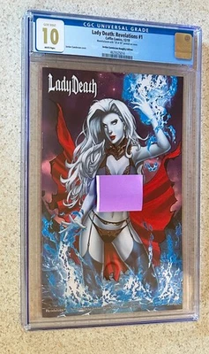 LADY DEATH REVELATIONS #1 (Coffin 2019) -- Jordan Gunderson Naughty -- CGC 10 - Image 1 of 3