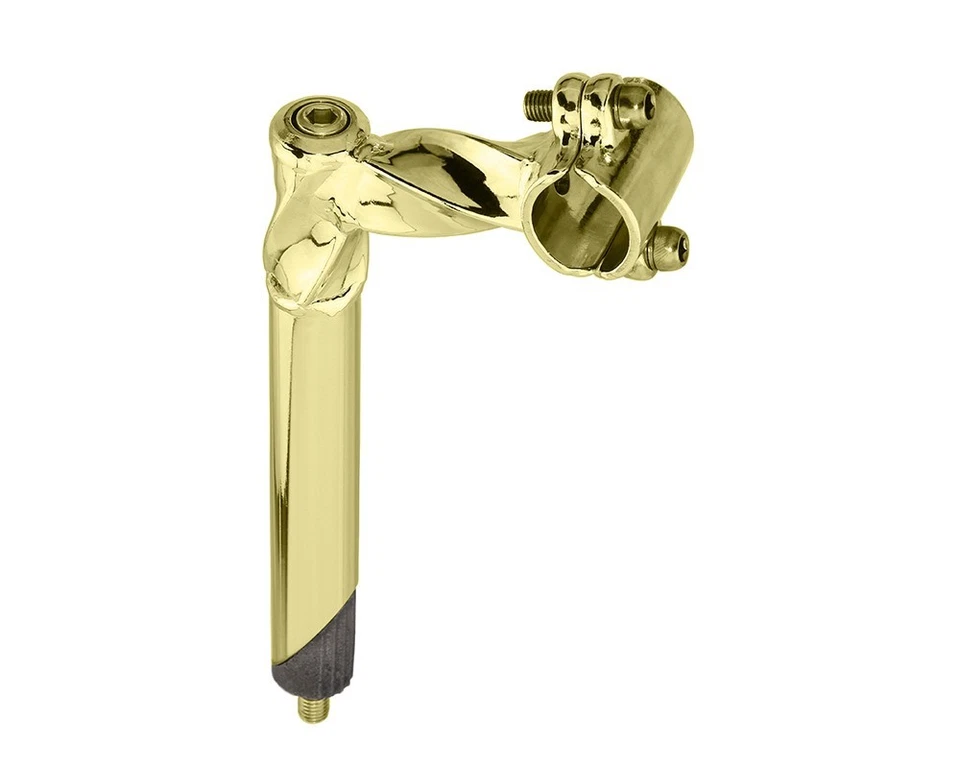 5-1/4" Long Vintage Lowrider Steel All Twisted Stem 22.2mm Gold Cruiser - Image 1 of 1