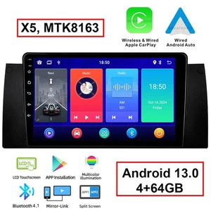 Autoradio CarPlay für BMW 5er E39 Video GPS Navigation DAB+ Bluetooth WiFi 4+64G - Picture 1 of 16