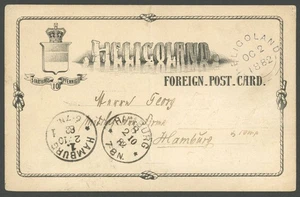 HELGOLAND 1882, 10 Pf. schwarz, Karte n. Hamburg, feinst, Mi 170.- - Picture 1 of 1