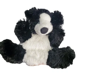 Folkmanis Small Dog Hand Puppet Black & White SILKY SOFT Realistic Puppy - Picture 1 of 9