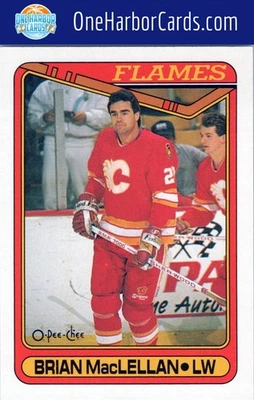 1990-91 O-Pee-Chee Calgary Flames #286 Brian MacLellan - Image 1 of 2