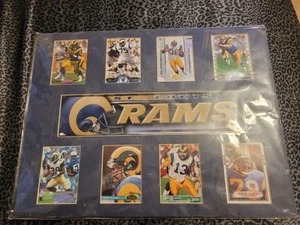 ST. Louis RAMS 8 CARD FRAME  KURT WARNER & MARSHALL FAULK - Picture 1 of 1