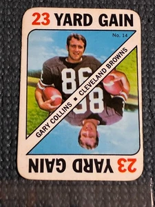 1971 Topps Football Game Inserts Gary Collins #14 - VG/EX - No Creases - Bild 1 von 2