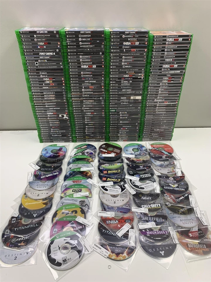 Gran Lote 217 Juegos Xbox One Paquete Deportes Shooter Acción Trabajo Disco y Estuche Foto 1 de 4