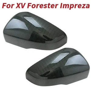 1pair Carbon Fiber Look Side Rear View Mirror Cover Fit For XV Forester Impreza - Picture 1 of 3