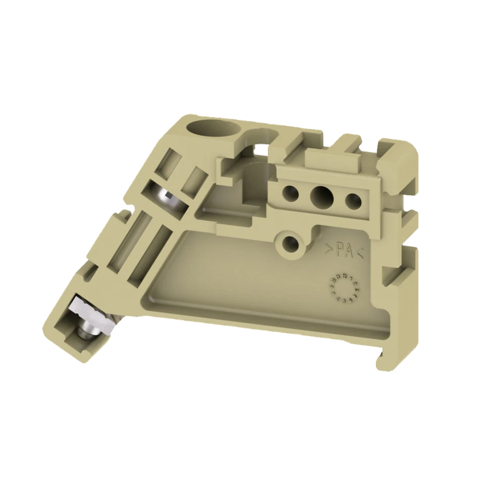 10 x Weidmuller EW 35 / EW35 DIN Terminal Block End Bracket Beige - Image 1 of 1