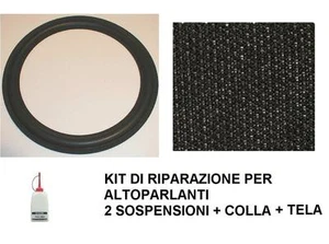 KIT DI RIPARAZIONE FOAM SOSPENSIONE ALTOPARLANTE 30 - 32 + COLLA + TELINA NERA - Foto 1 di 1