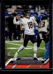 2024 Topps Now #14 Caleb Williams RC Rookie Red Parallel Card #d/10 - Foto 1 di 2