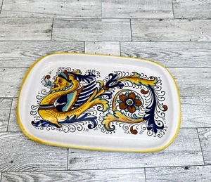 Deruta Ceramiche Raffaellesco Drache Italienische Keramik Serviertablett - 10" x 6,25" - Bild 1 von 5