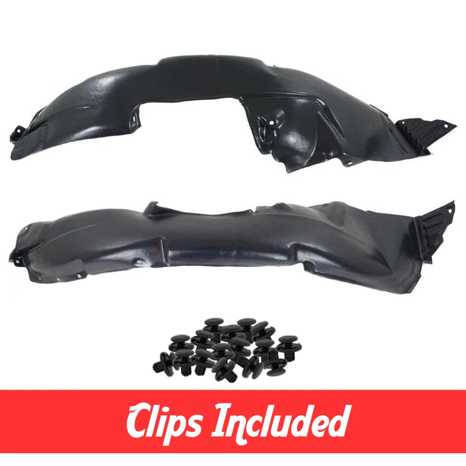 Front Driver & Passenger Side Fender Liner Set w/ Clips For 2012-2013 Soul - Image 1 of 3